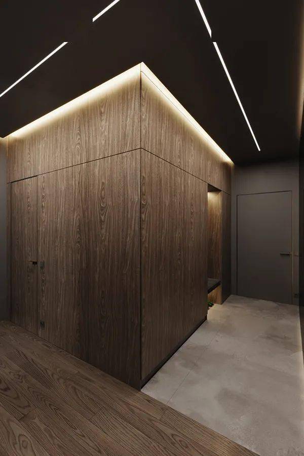 营造柔美,温馨,浪漫的空间氛围,这里面隐藏式灯带设计首当其冲