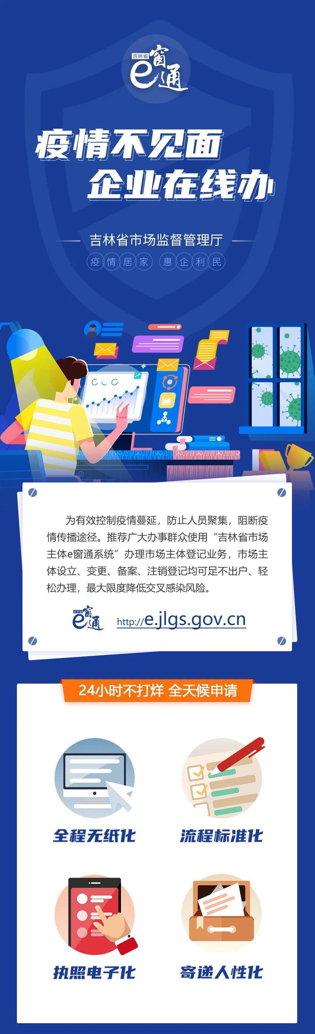 吉林省市场主体e窗通疫情不见面企业在线办