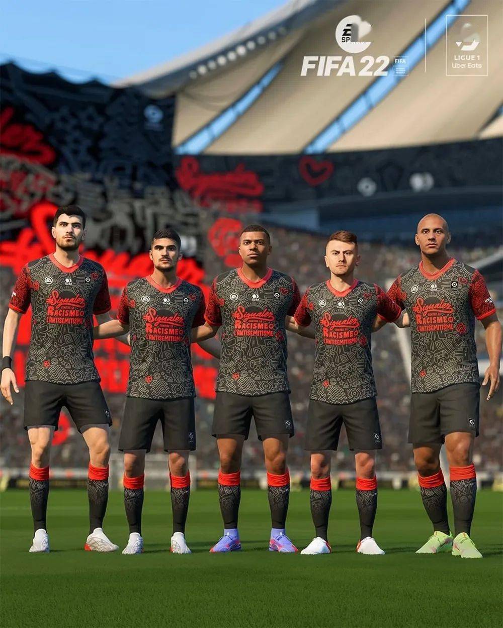 《fifa 22》上线反种族主义歧视虚拟球衣套装_口号_racism_for