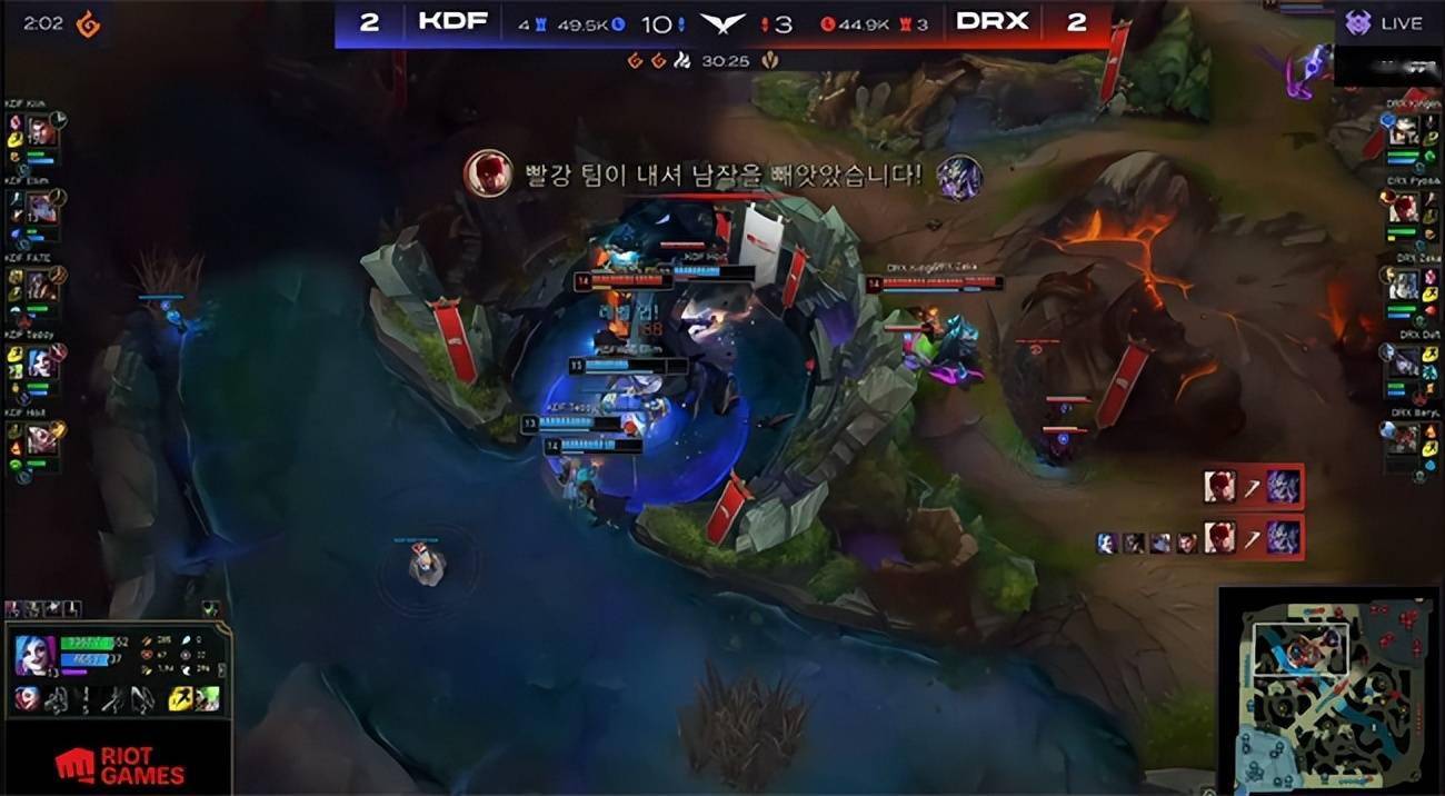 杰斯|LOL-LCK：Kiin酒桶致命E闪R炸回Deft霞，KDF“下克上”3-2淘汰DRX