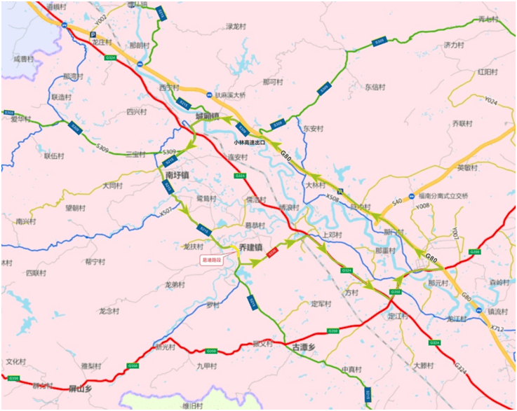 358国道全程线路图图片