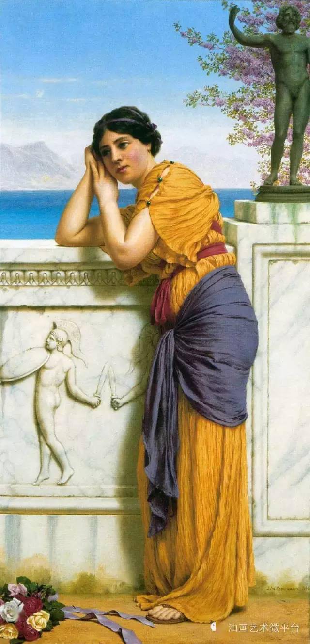 英国约翰·威廉·格维得john william godward柔美女人体油画,养眼之