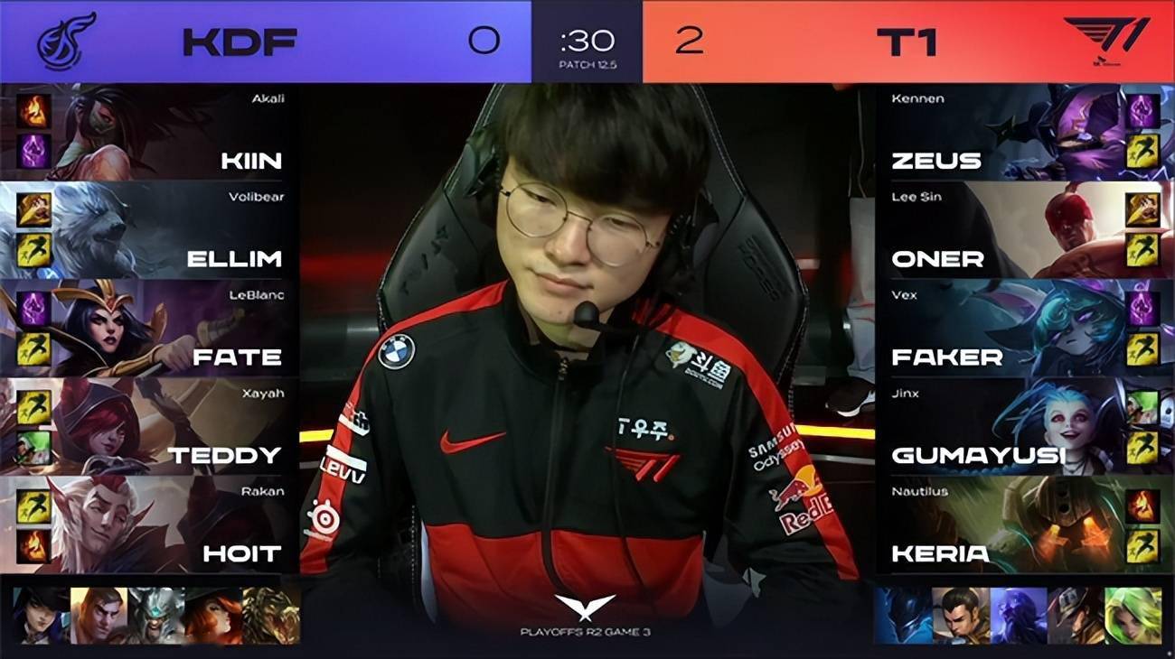 酒桶|LOL-LCK：Faker薇古丝生人勿近惊险反杀，T1 3-0横扫KDF晋级春决