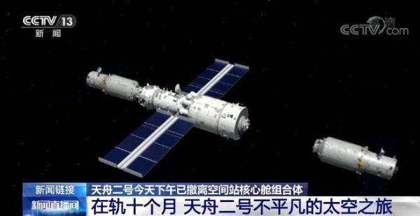 天舟二号已撤离空间站核心舱组合体 回顾在轨十个月不平凡的太空之旅