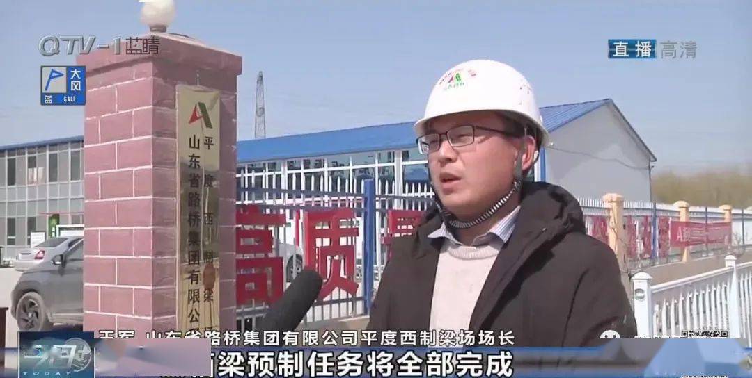位于平度市新河镇朱家村附近的高铁预制箱梁场,同样是一派繁忙景象.