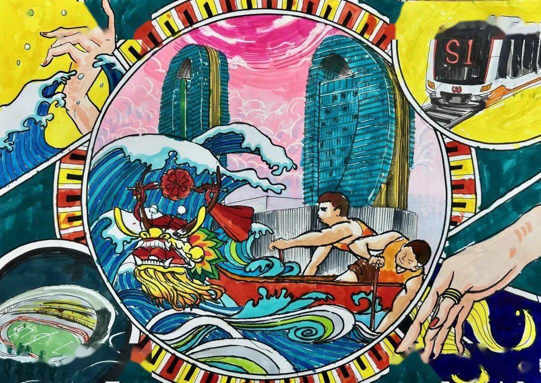 美丽瓯海美美与共共美家园青少年绘画作品展①