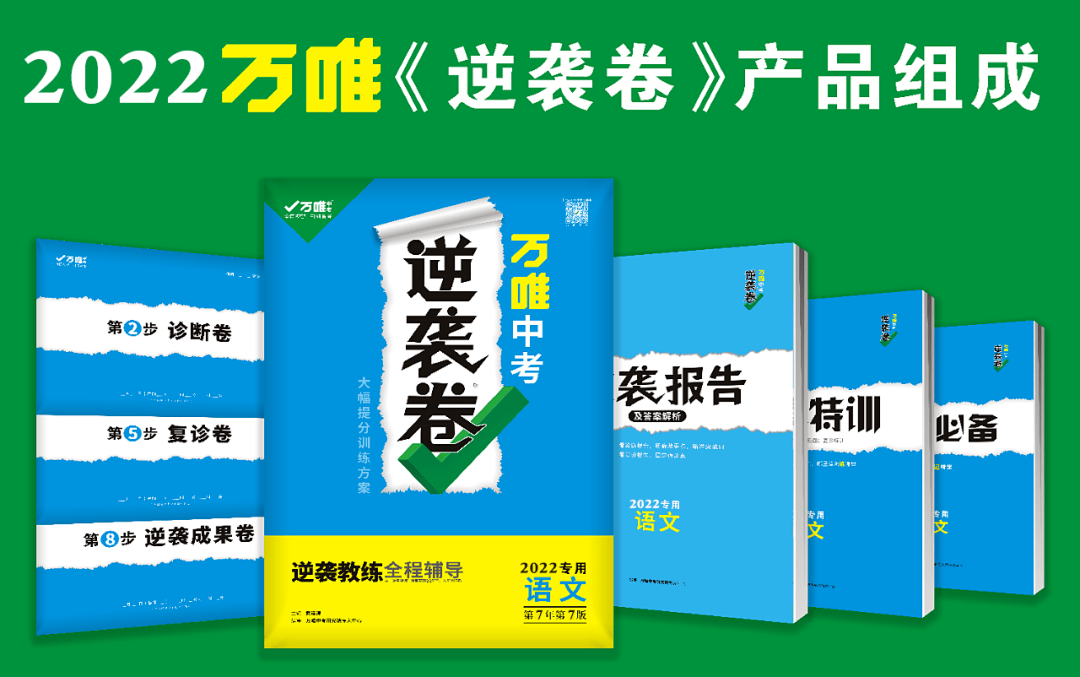 中考逆袭用万唯2022中考逆袭卷已到货