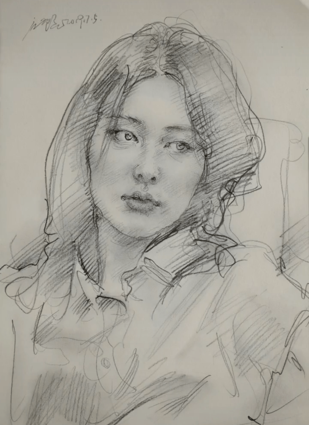 川美院长庞茂琨速写肖像作品欣赏