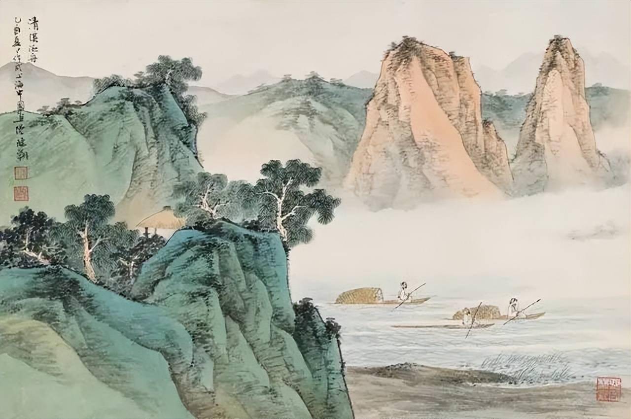 意境深远而不晦,风格清秀而不俗_陈翔_山水画_水墨