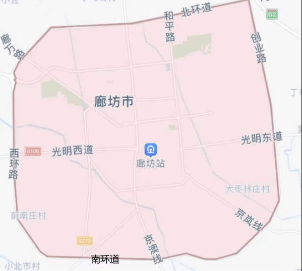 廊坊限行区域地图图片