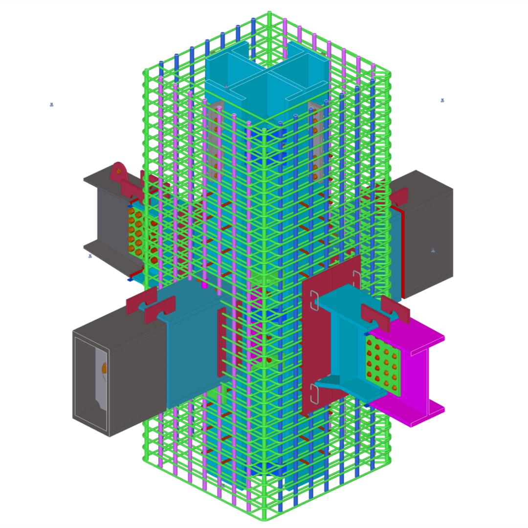 型钢混凝土结构节点如何处理?典范示例!_钢筋_钢骨_项目