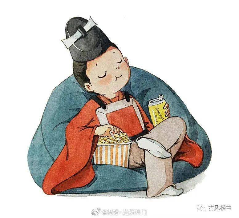 当古人遇上现代物件这是袍子的日常嘛