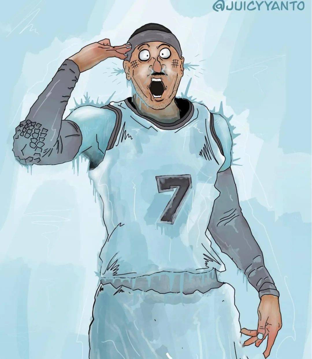 不怕kd拿键盘找你_阿杜_插画_门牙