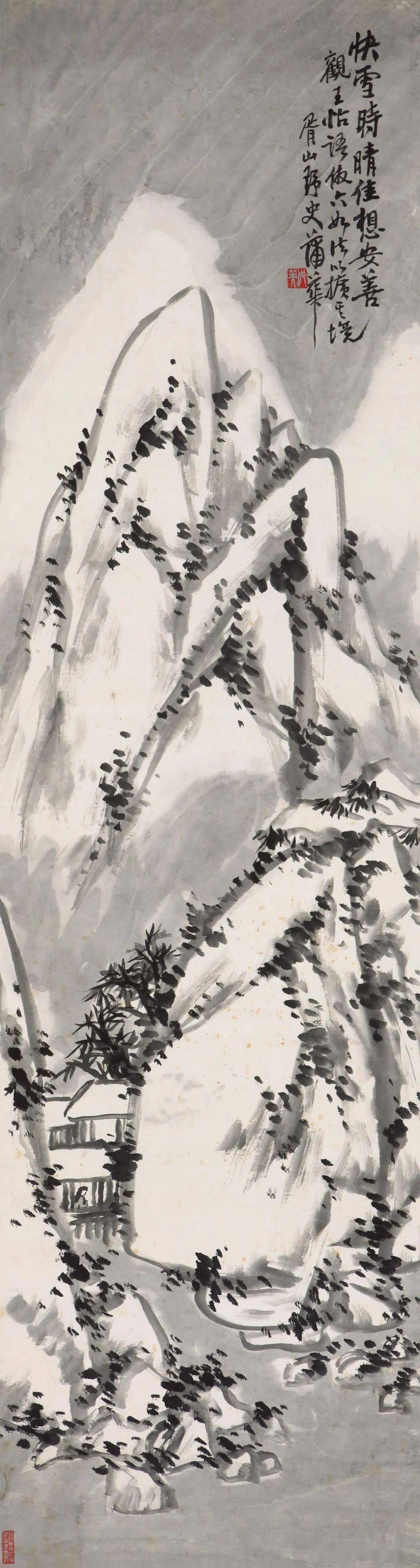 蒲华的山水画作品水墨淋漓光彩照人