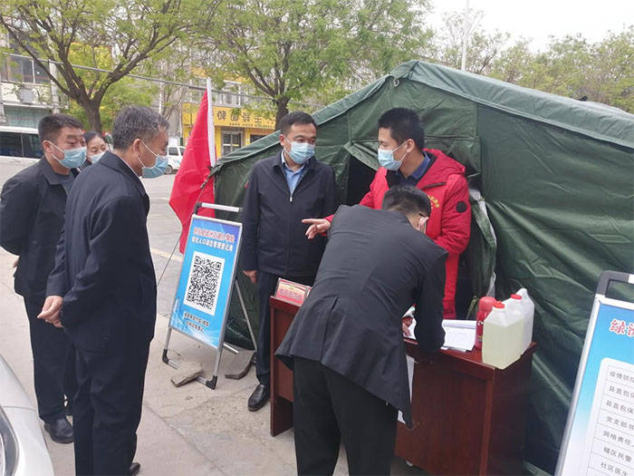 民权县畜牧发展服务中心查看疫情防控点值班值守情况_孙永杰_南华街道