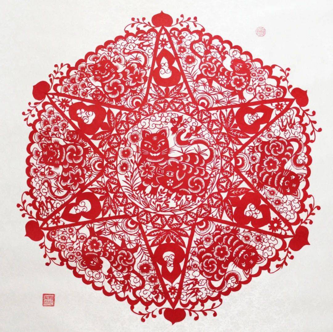 内蒙古非遗内蒙古虎文化剪纸作品展示