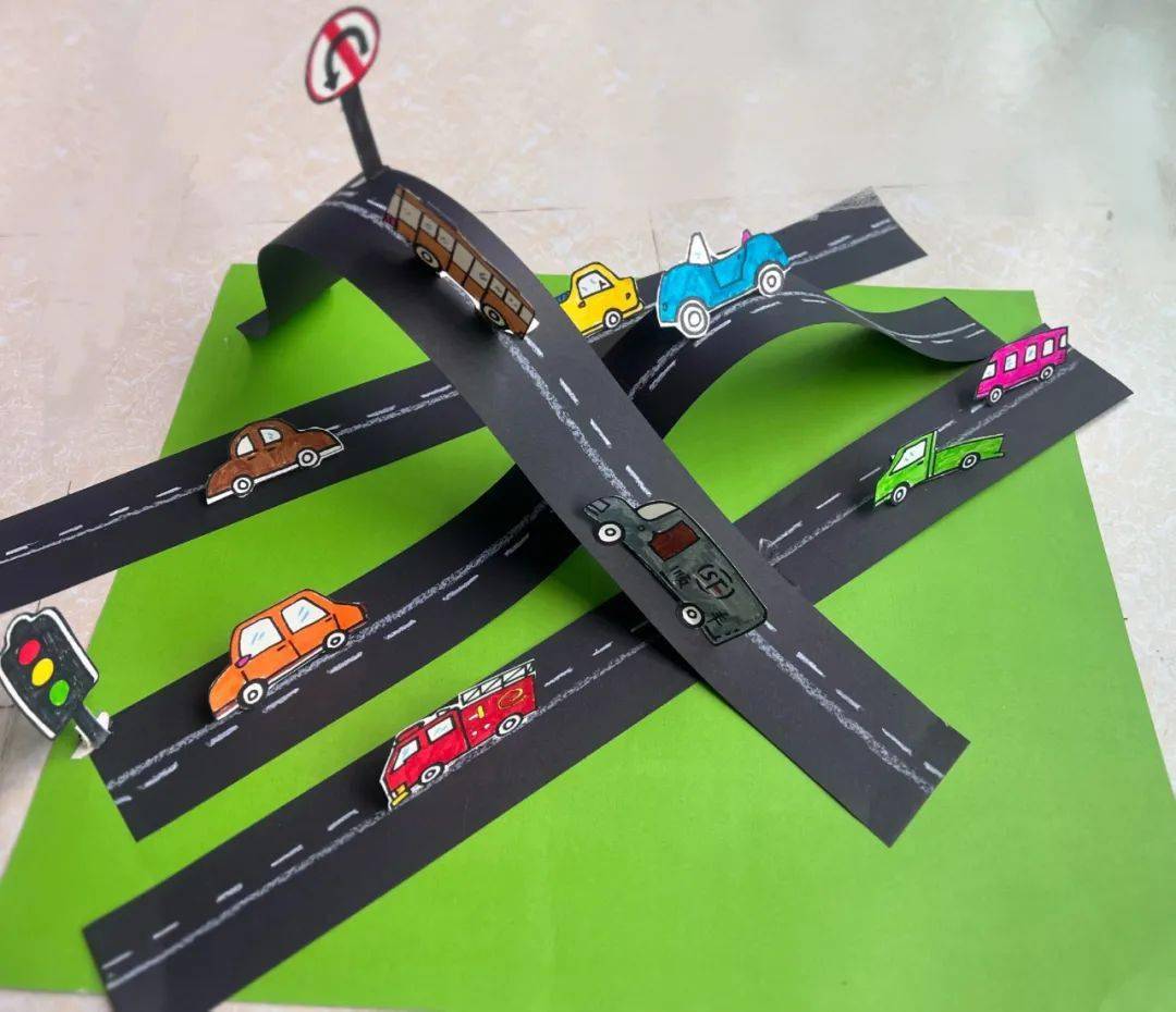 【邑学•居家学习】高架桥diy_汽车_桥面_纸条