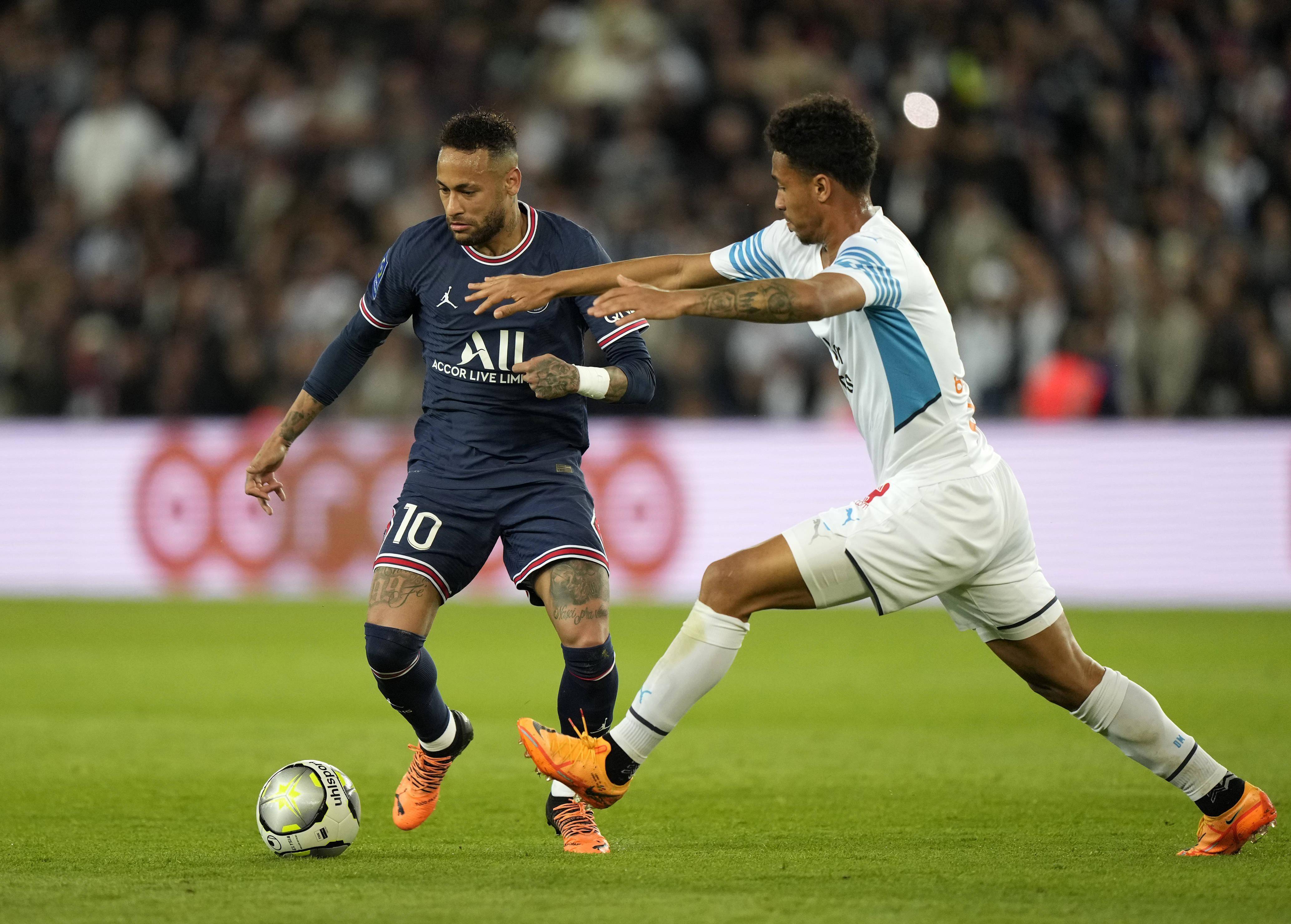 足球法甲联赛巴黎圣日耳曼胜马赛