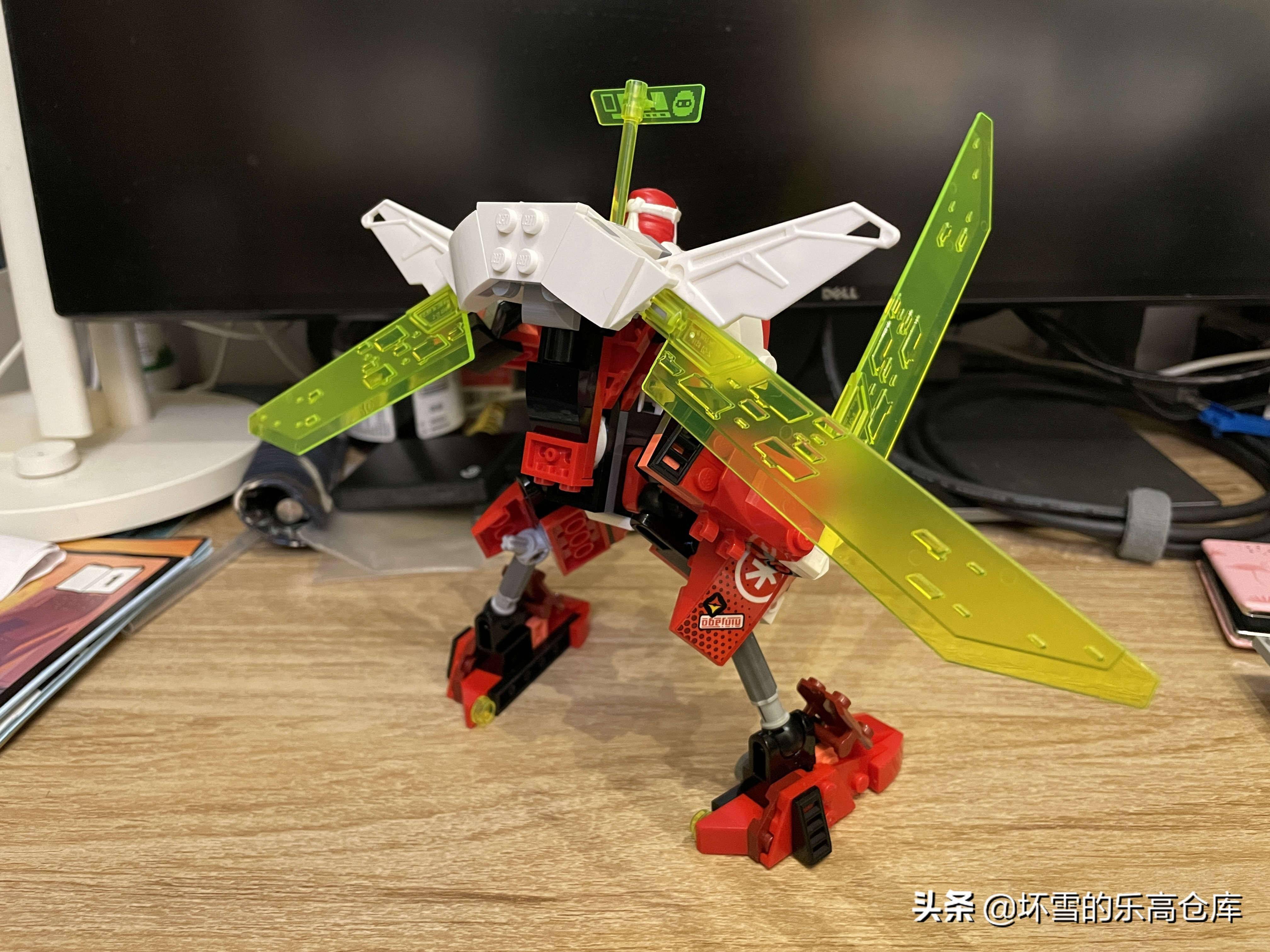 机甲喷气飞机少见幻影忍者2合1乐高71707凯的机甲喷气式飞机