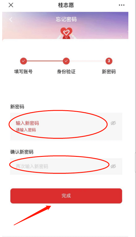 桂志愿注册志愿者的密码要求