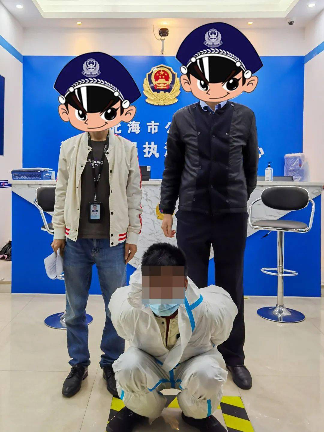 海城区云南路某酒店将涉嫌偷渡的犯罪嫌疑人陈某鹏与陈某业等7人抓获