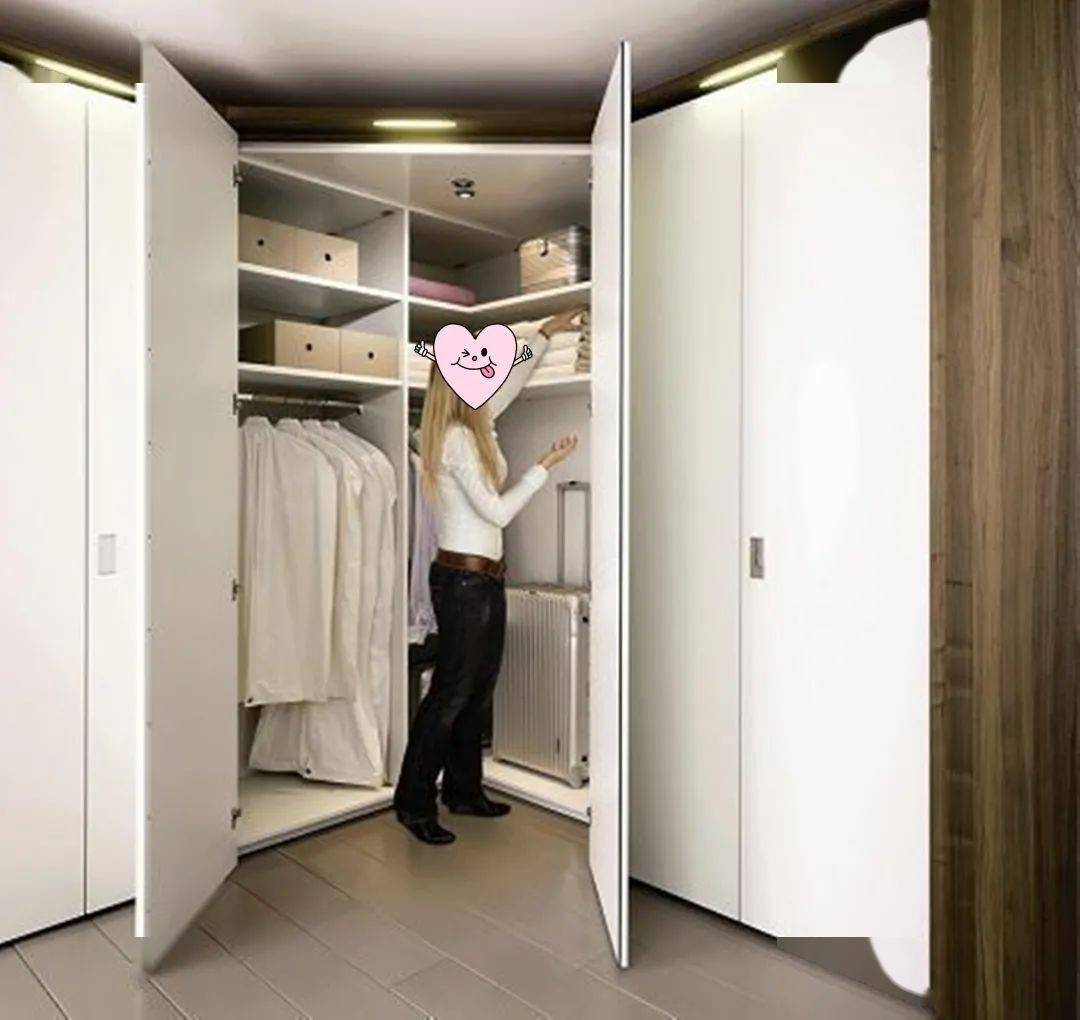 l型衣柜设计,转角改成步入式衣帽间,收纳爆棚_柜门_拐角_微信