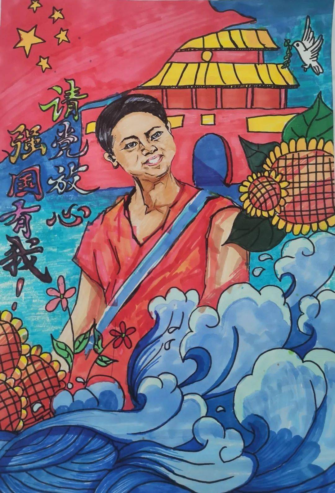 "请党放心 强国有我 黄河少年 振兴有我"全市中小学生绘画比赛优秀