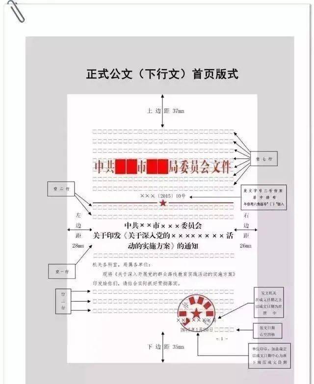 公文写作格式附详细示例图