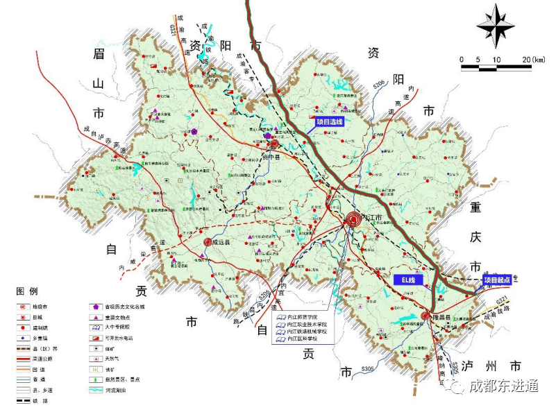 成渝高速扩容工程环评报告(征求意见稿),止点段为何选择东西轴线通道?