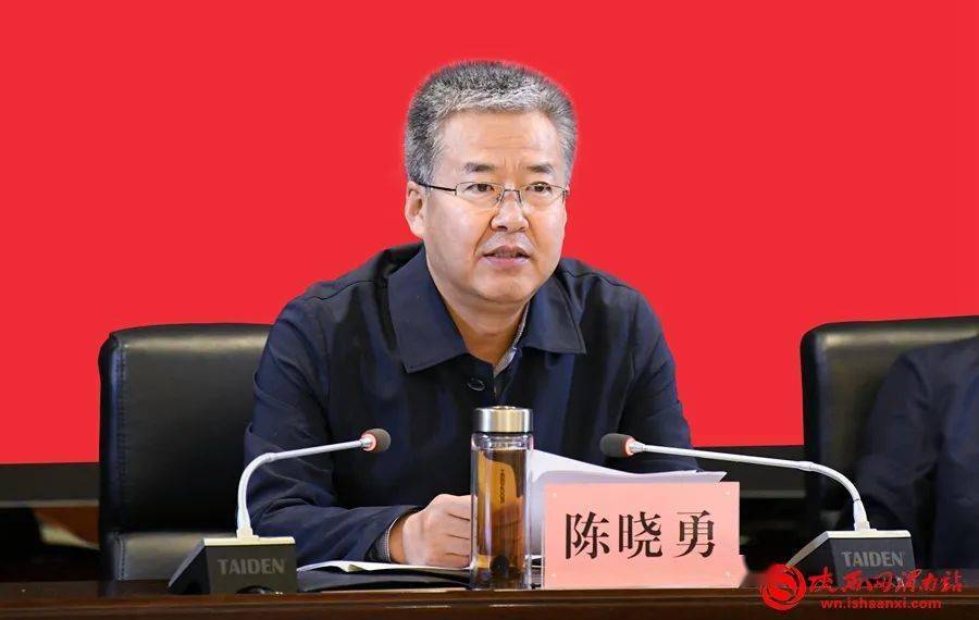 渭南市委副书记,市长,领导小组副组长陈晓勇讲话.