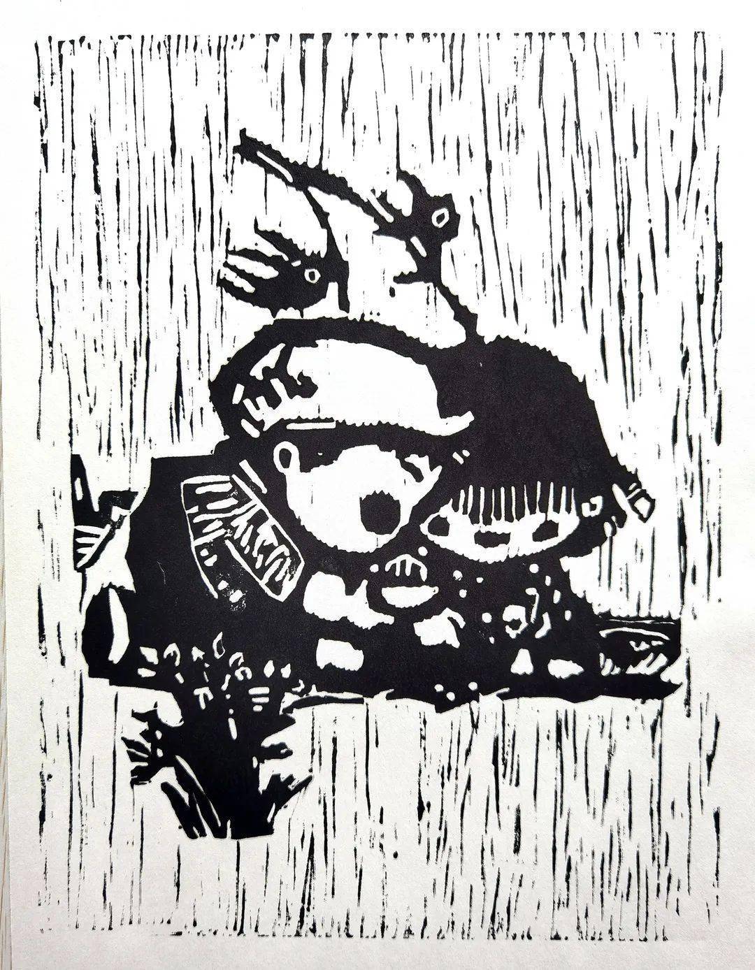 渭南初级中学第七届校园文化艺术节"传承的力量"——美术版画作品展_