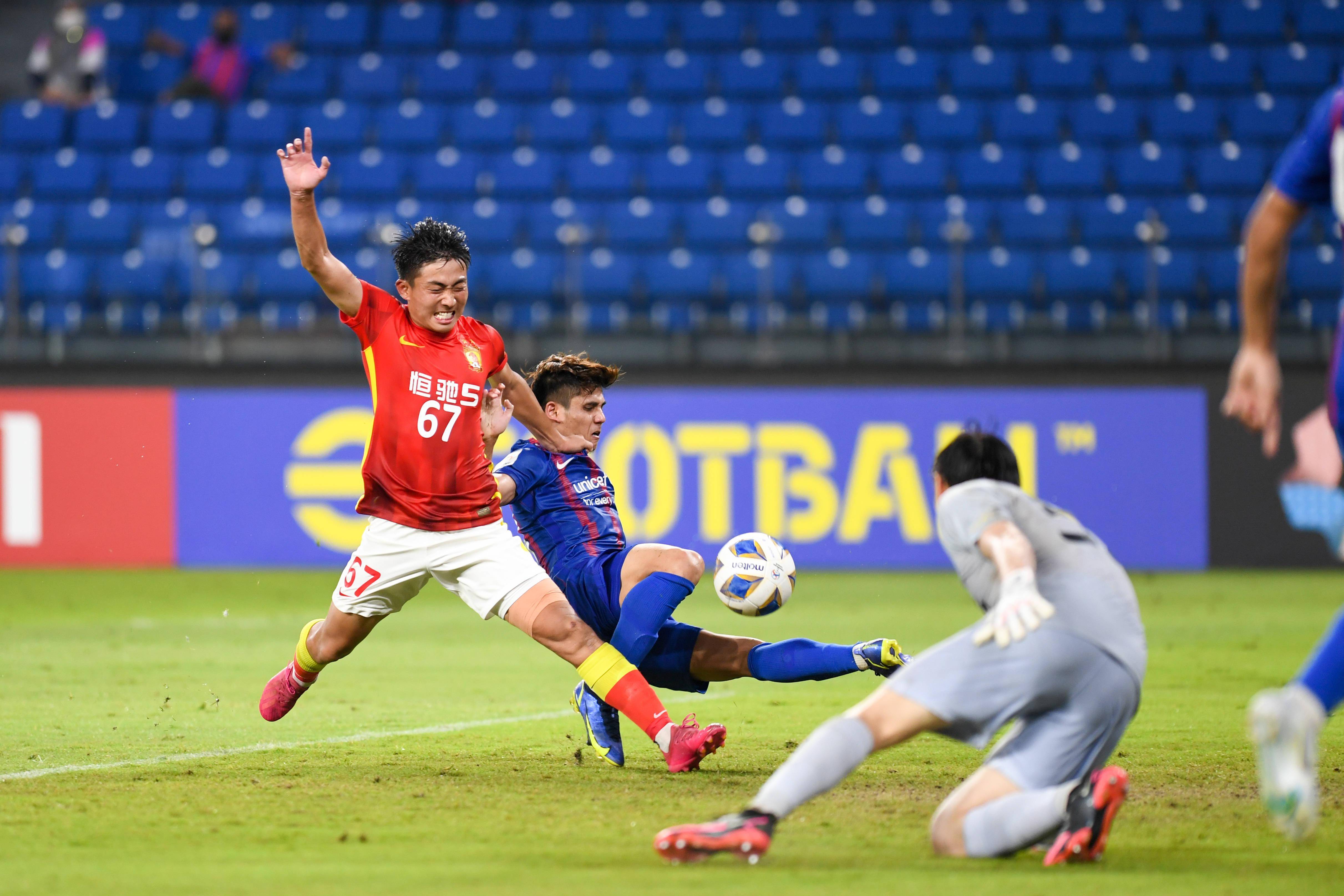 足球亚冠广州队不敌柔佛新山队