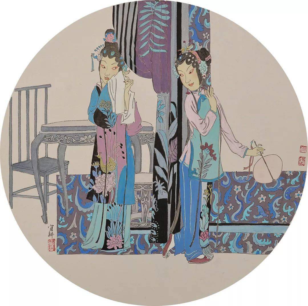 林宜耕的工笔戏曲人物,飘逸之美,百看不厌_西方_意趣_技法