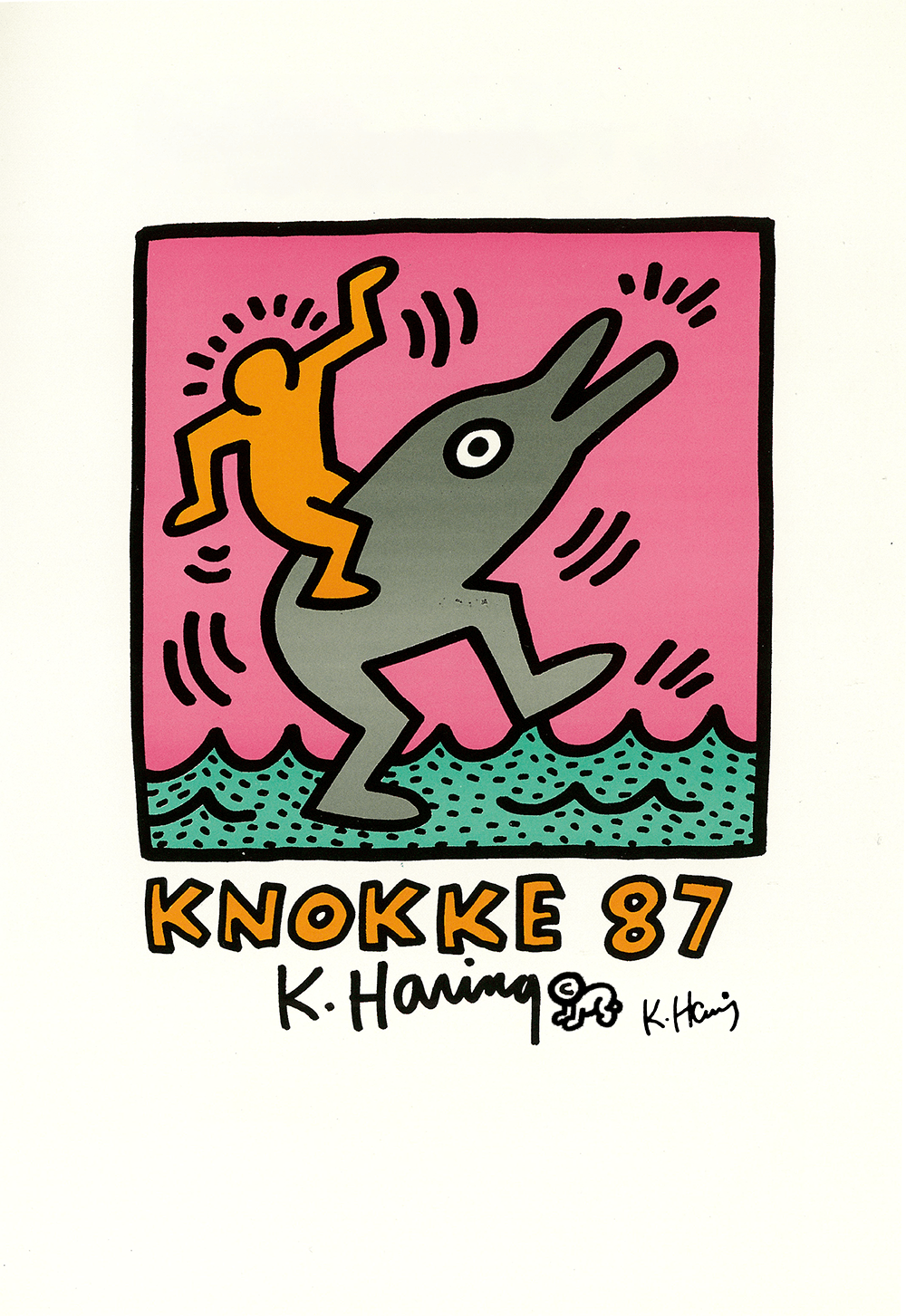 小人儿和小狗:他画出全球通用的快乐语言_凯斯·哈林_作品_艺术