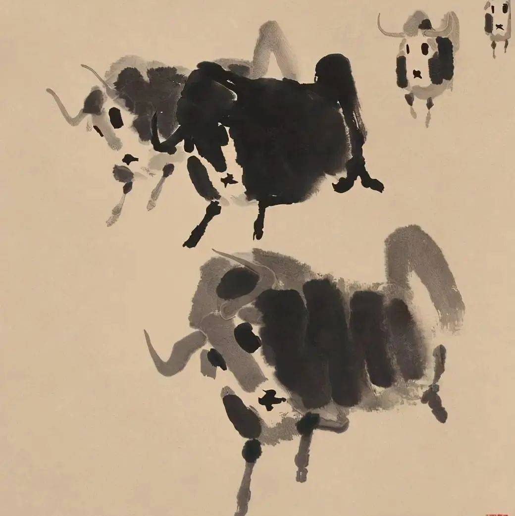 吴作人画牛,催人奋进_国画_牦牛_吴先生