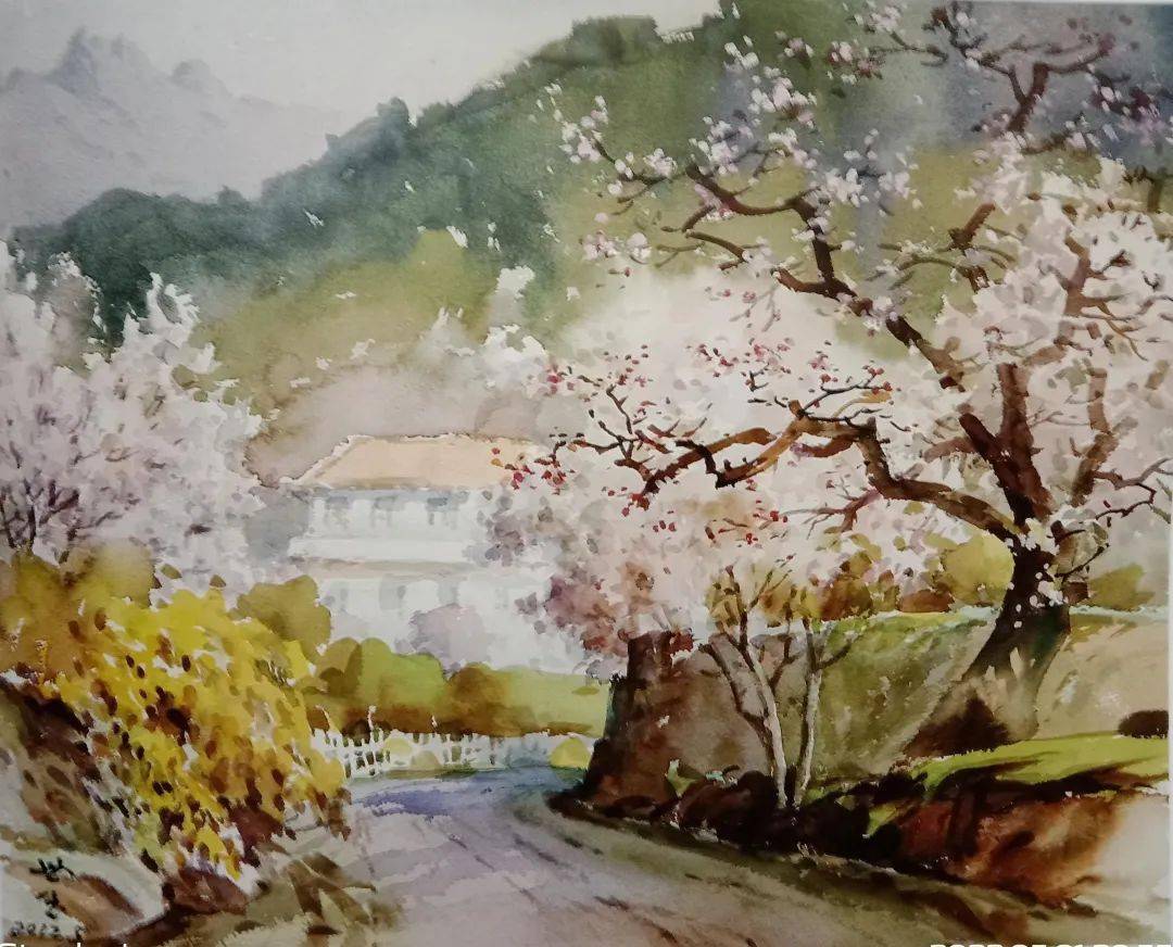 我们的节日五一崂山元素水彩作品云展览