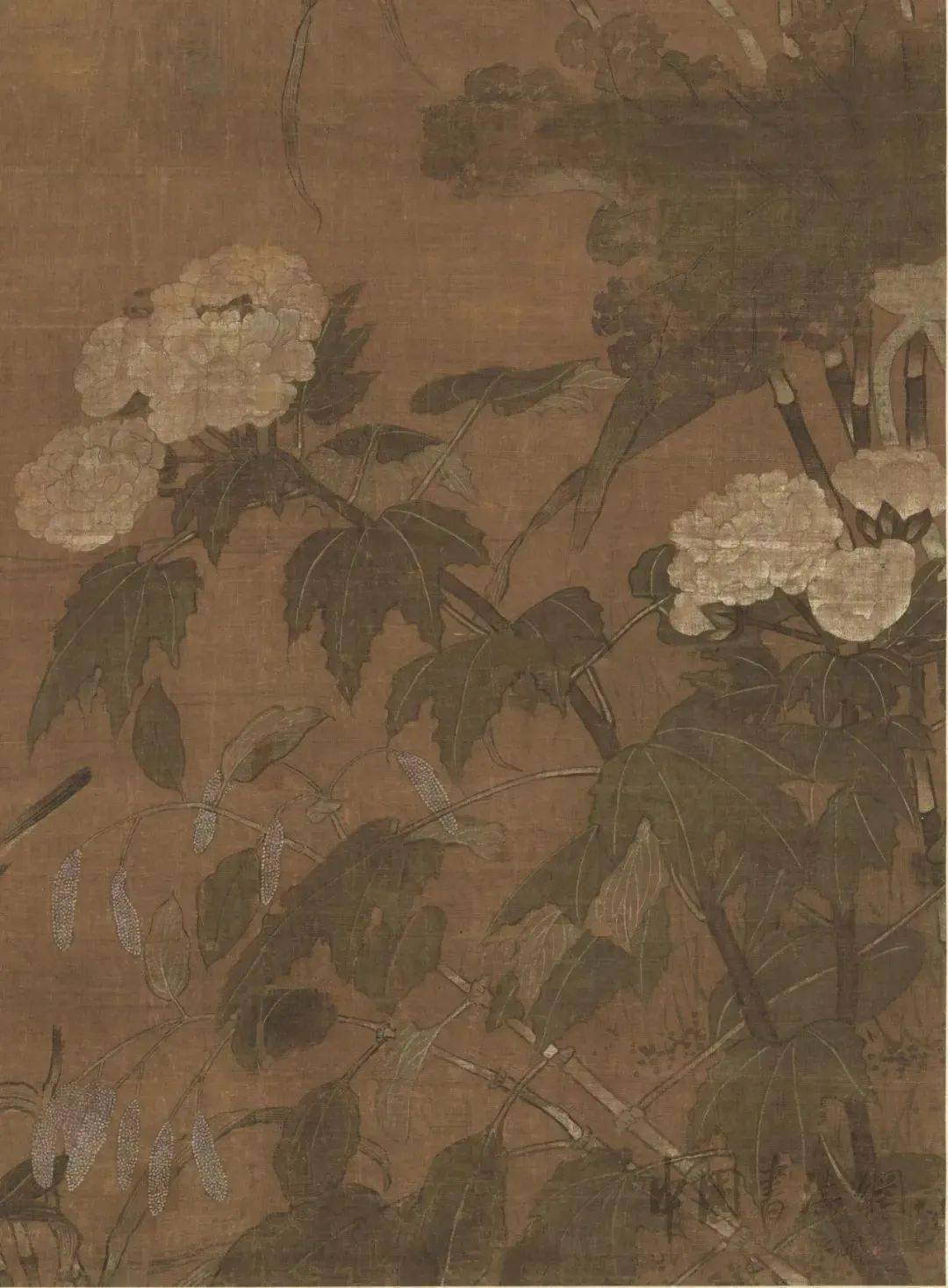 崔白秋蒲蓉宾图