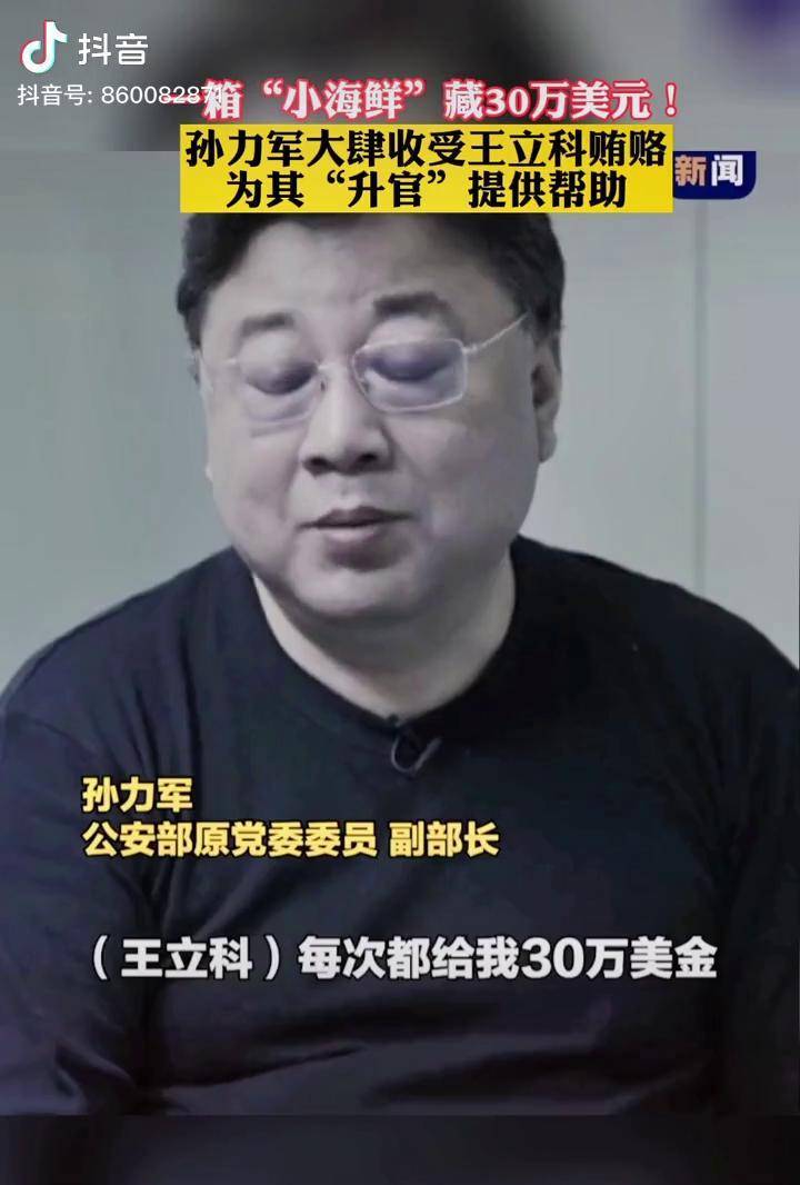 一盒小海鲜藏30万美元孙力军大肆收受王立科贿赂为其升官提供帮助来源