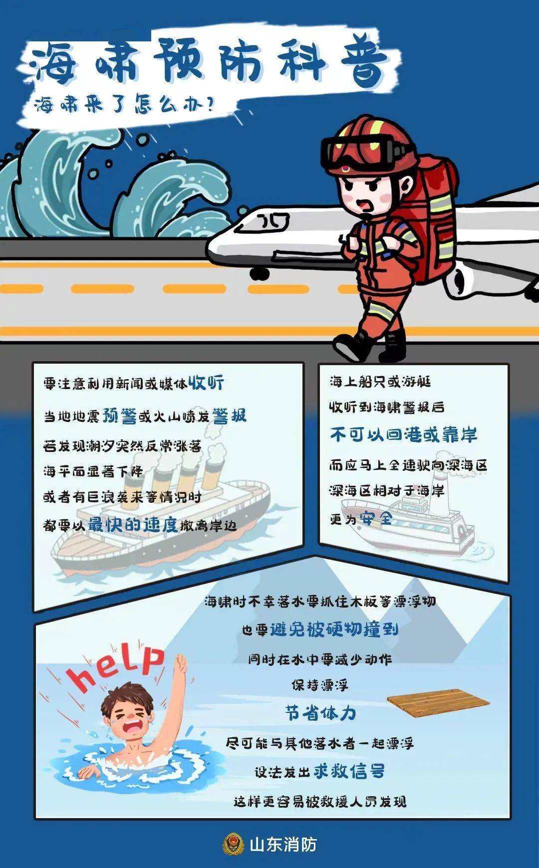 自救互救才更有生存希望自然灾害随时可能发生火灾,台风,洪水,海啸