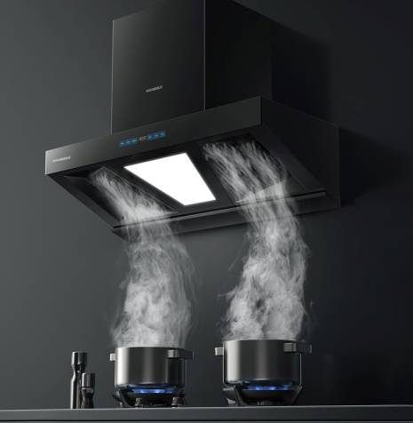 中式厨房油烟也有克星悍高双腔跨界吸油烟机让油烟无处可逃