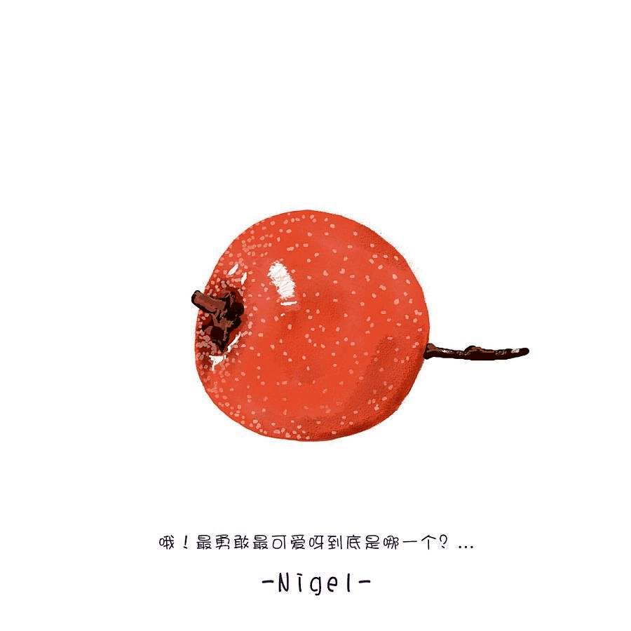 本周主题:水果插画-山楂