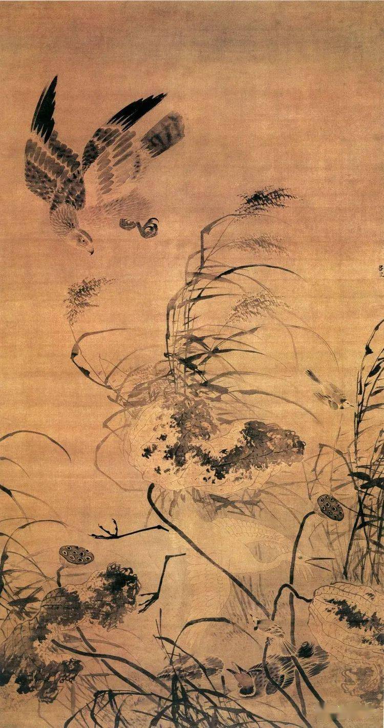 書画骨董掛軸 中国美術 桂菊山禽図 明時代 呂紀銘 工芸品 故宮博物院