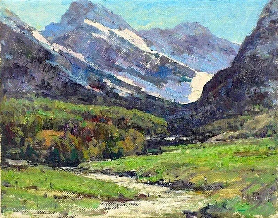 他的后印象派风景油画，带有一种独特的品质！_搜狐网