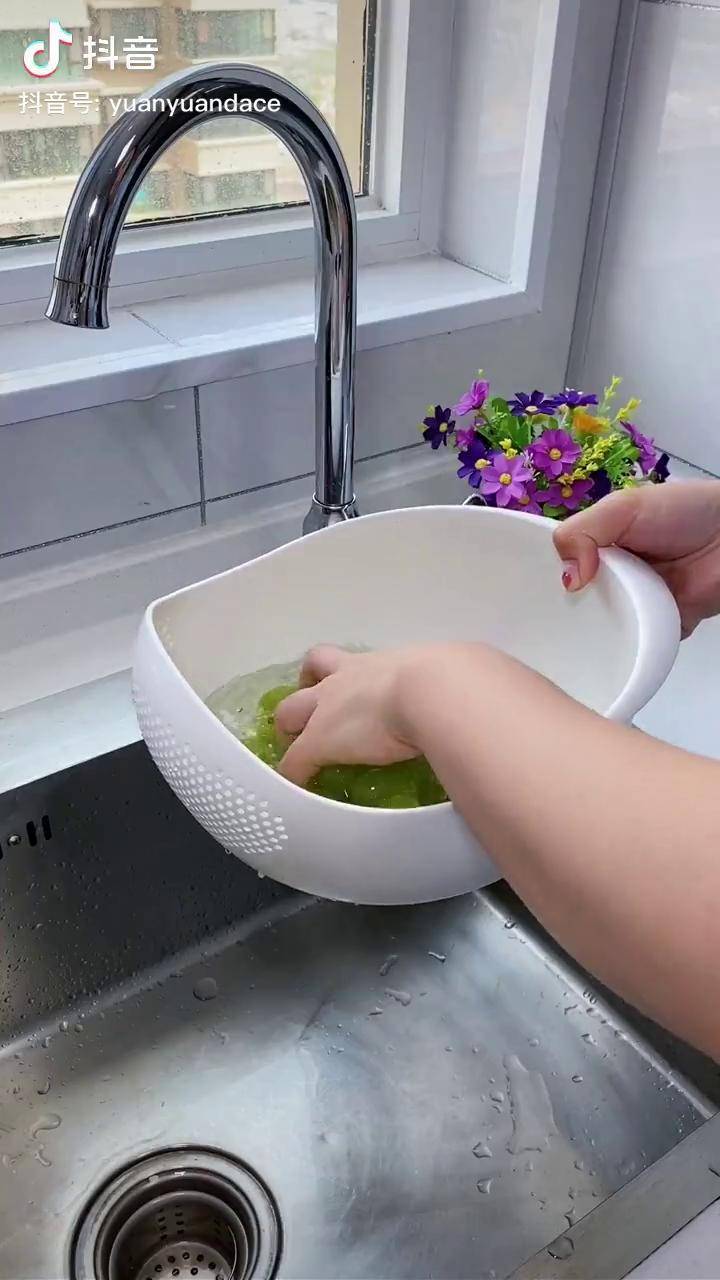 好用的沥水篮淘米洗水果能洗能沥水能当水果盘居家好物沥水篮架