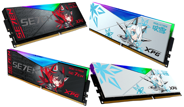 ROG 与威刚推出“RO姬”“雪武战姬”联名款DDR5内存_支持_散热_内建