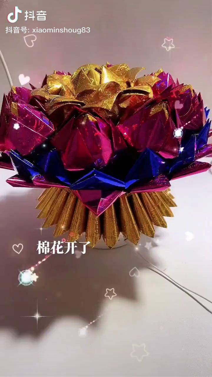 手工折纸折纸教程九转莲花特别漂亮的成品