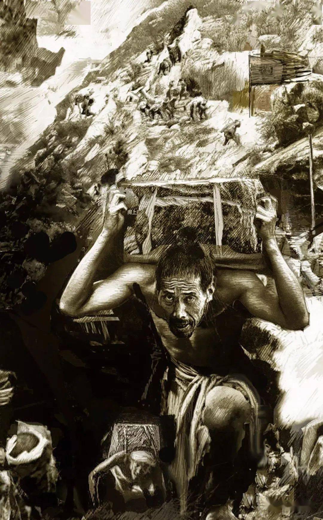 【名家名作】中国当代著名版画家袁庆禄和他的作品之四_长城_创作