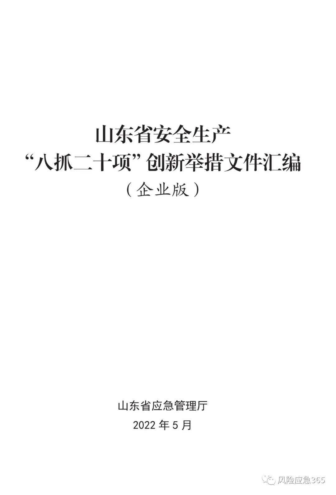 山东省安全生产创新举措一文了解八抓20项附企业版文件下载