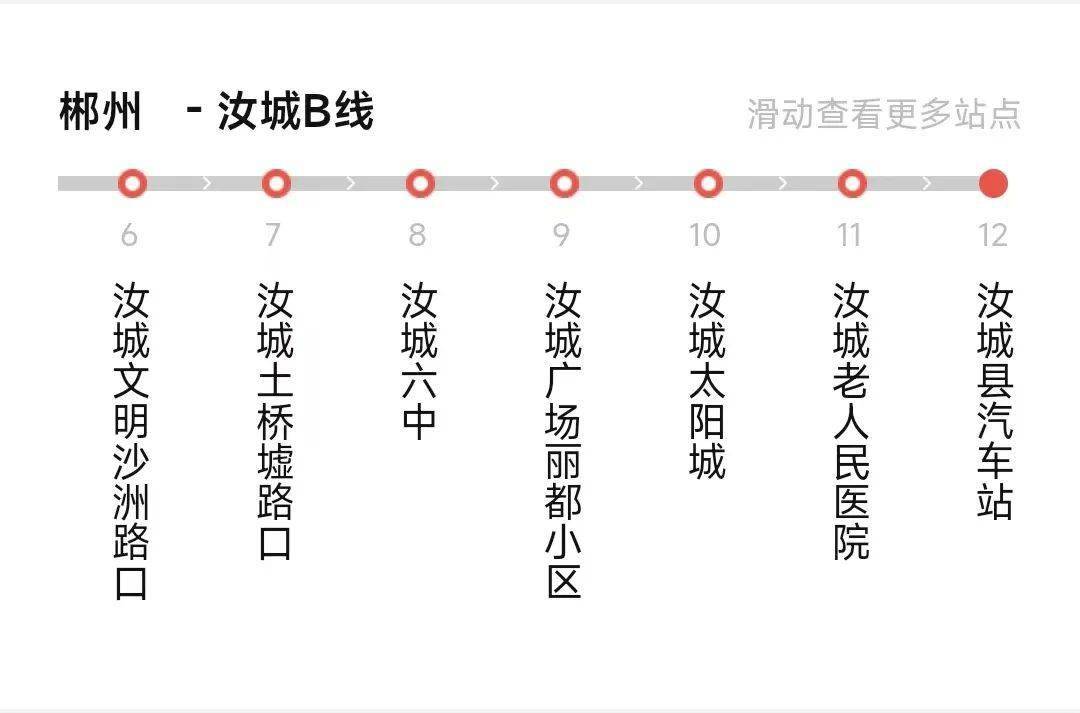 郴汝线"福城快车"b线从2022年6月1日起将在郴州市中心区域内提供"门