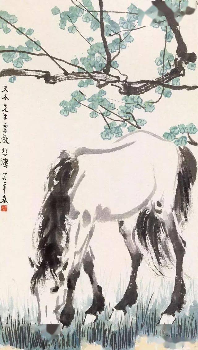 徐悲鸿画马从不用宿墨